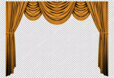 Curtains made of red fabric png bg