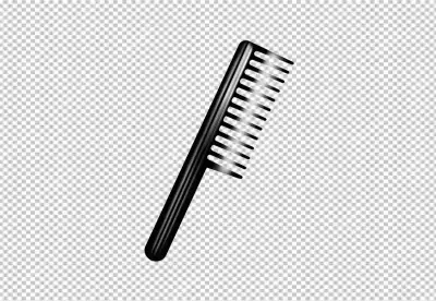 Plastic closeup horizontal white accessory comb