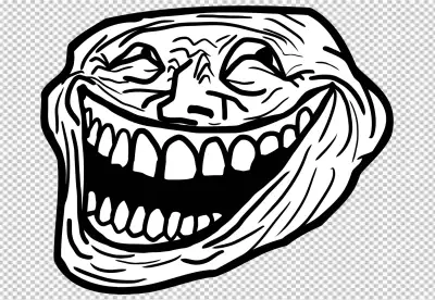 Ha Ha Ha Trollface | Frustrated Troll Face