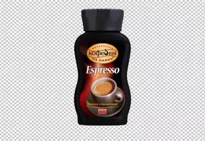  realistic stock photo of a transparent jar with coffee beans