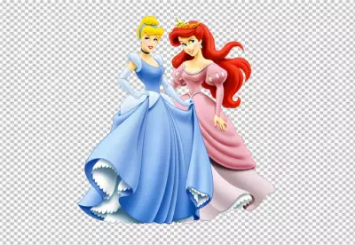 Cinderella with her friend 