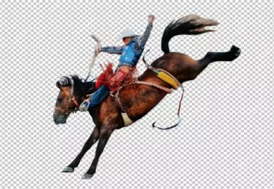 Set of cowboy accessories transparent BG