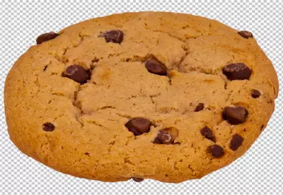 chocolate drops inside the prepared shortbread dough, homemade cookies of irregular round or oval shape PNG