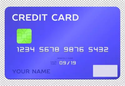 Credit cards that are stacked on the floor transparent background 