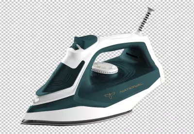 Drack green color iron transparent background 