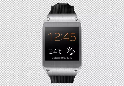 A clock with a red frame and numbers on it