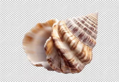 Beautiful Spiral Seashell PNG Cutout for Ocean and Marine Design Projects image