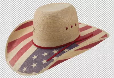 Hat front view full length isolate on transparency background