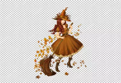 Halloween Lovely witch hat and autumn