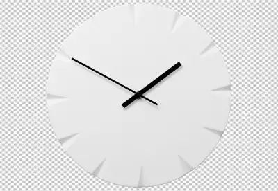 White watch transparent background 