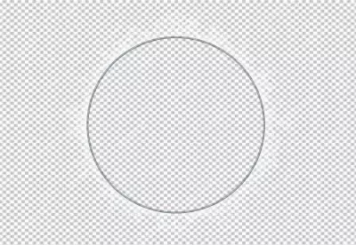 Circle Realistic photo frame element isolated