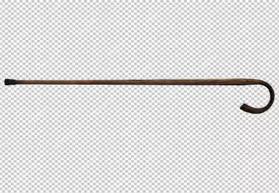 a wooden cane with a crook handle