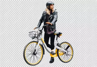 Sports man riding bike 