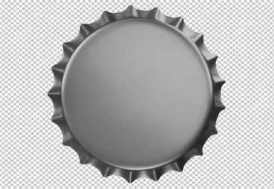 silver beer cap png