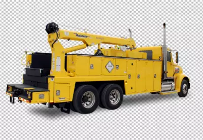 Mobile Crane isolated on transparent background