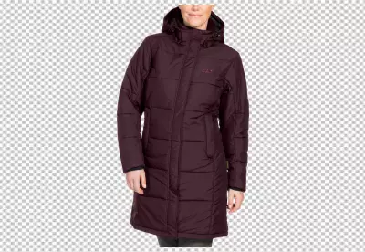 Fashion wool coat isolated on transparent background