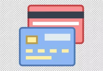 Stack of credit cards isolated PNG