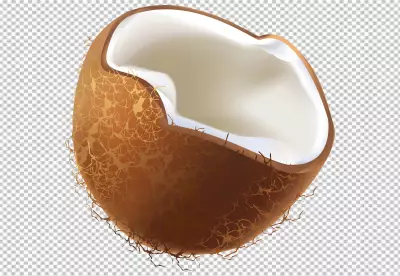 Realistic coconut background PNG