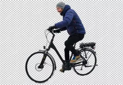 people and children riding on sports road and walking bicycles isometric PNG