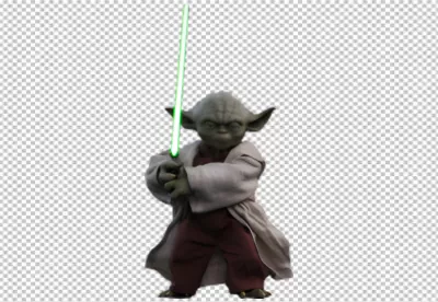 Jedi Master Yoda Wielding Green Lightsaber