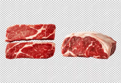 Fresh Raw Beef Steaks PNG Cutout for Gourmet Culinary Projects image