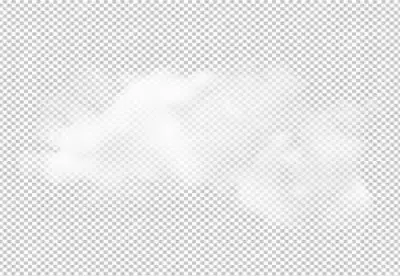 Cloud PNG Element Set on Transparent Background 