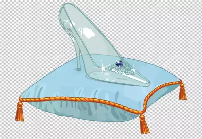 Cinderella nice shoes transparent background 