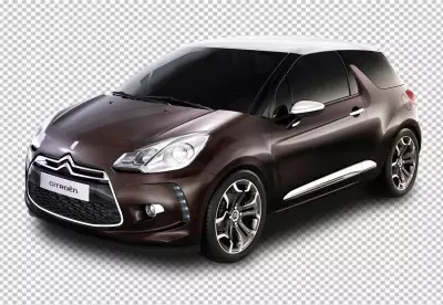 Chocolate color citroen car transparent background