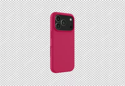 Vibrant Magenta Smartphone Case with Advanced Triple Camera System image