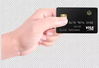 Stack of credit cards isolated