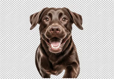 Happy Brown Labrador Dog Smiling with Bright Eyes image