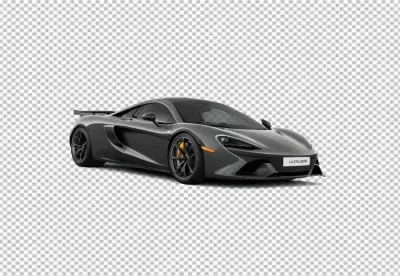 Sleek Dark Grey McLaren Luxury Sports Car Front Three-Quarter View image