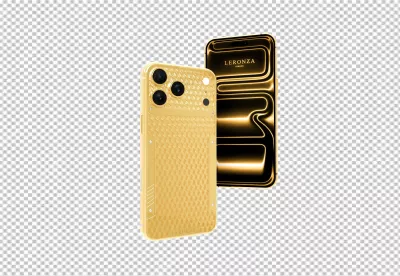 Exclusive Leronza Gold iPhone with Diamond Detailing and Dynamic Screen Glow image
