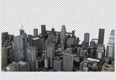 Low angle shot of the buildings in Harbourfront in Toronto, Canada