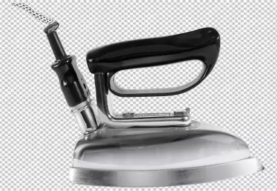 Iron ironing realistic icon set two irons are in different positions