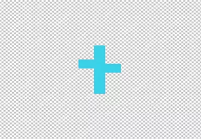 Vibrant Cyan Plus Sign Symbolizing Addition and Positivity on Transparent Background image