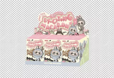Pop Mart Exciting Macaron The Monsters Blind Box Collectible Toys Display image