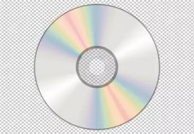 Side border made with compact discs on white background