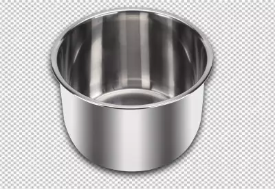 Pans and pots set with frying pan saucepan and bowl