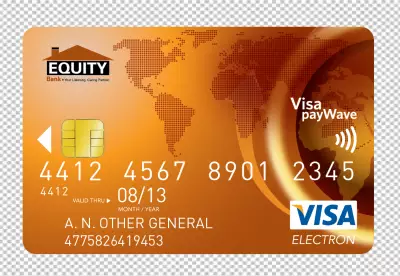 Realistic glass effect credit card PNG