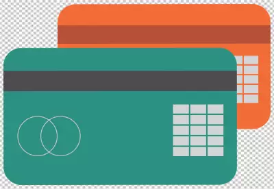 Isometric realistic transparent glass transparent effect credit card