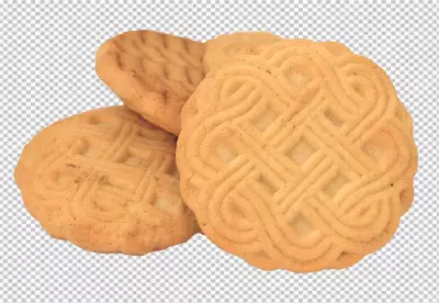 Stack of chocolate chip cookies isolated