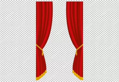 White curtains isolated 