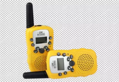 Yellow color walkie talkie transparent background 