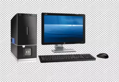 computer with blank screen PNG