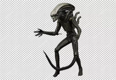 Detailed Biomechanical Xenomorph Alien Creature Action Figure for Sci-Fi Horror Fans