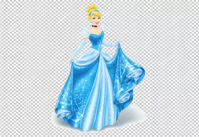 Beautiful cinderella with blue dress