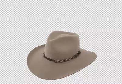 A braun hat on a transparent background