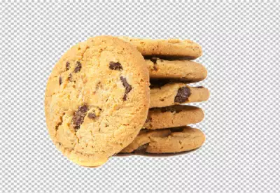 Baking delicious chocolate chip cookies  PNG