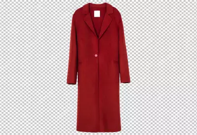 The Red classic pea coat transparent background 